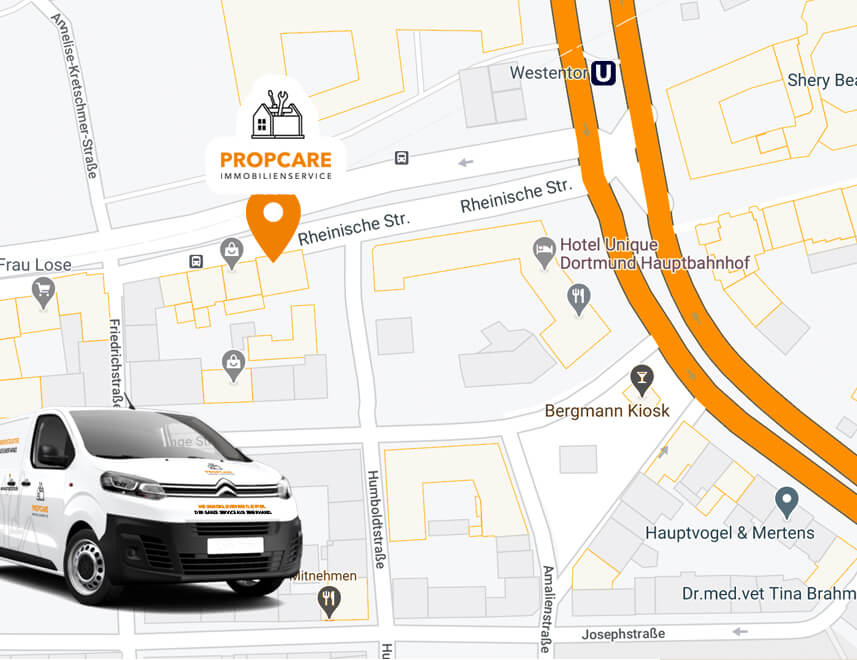 Immobilienservice Dortmund - Hausverwaltung Propcare GmbH Anfahrt - Ruhrgebiet, NRW, Rhein-Ruhr